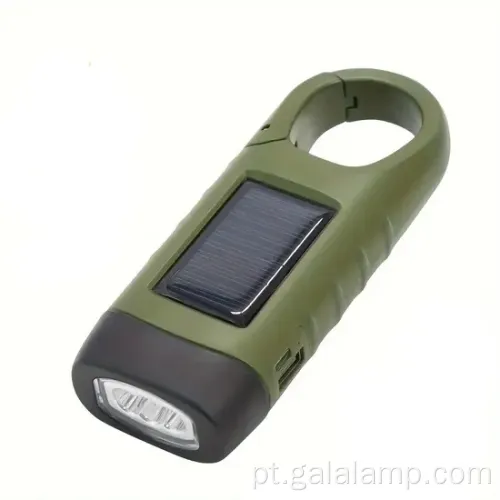 Lanterna de emergência movida a energia solar com carregamento manual